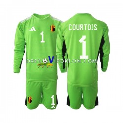 Belgija Golmanski Courtois 1 Dres Domaći 2021-2022 Dugim Rukavima ,Dječji Komplet