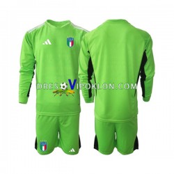 Italija Golmanski Dres Domaći 2023 Dugim Rukavima ,Dječji Komplet