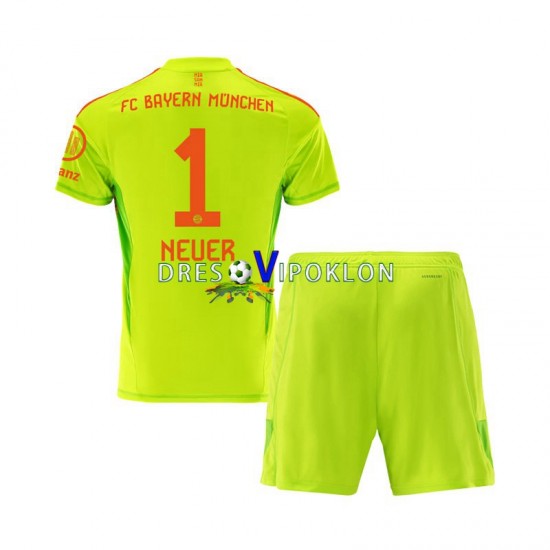 FC Bayern München Golmanski Manuel Neuer 1 Dres Domaći 2024-2025 Kratkih Rukava ,Dječji Komplet