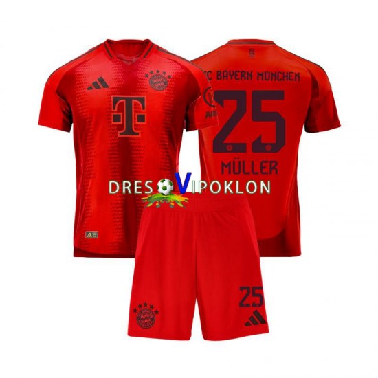 FC Bayern München Thomas Muller 25 Dres Domaći 2024-2025 Kratkih Rukava ,Dječji Komplet