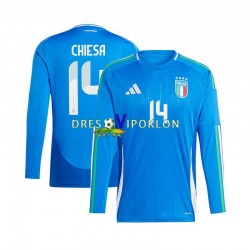 Italija Chiesa 14 Dres Domaći Euro 2024 Dugim Rukavima ,Muški