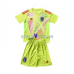 Italija Golmanski Dres Domaći Euro 2024 Kratkih Rukava ,Dječji Komplet