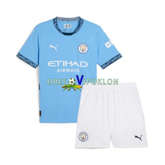 Manchester City Dres Domaći 2024-2025 Kratkih Rukava ,Dječji Komplet