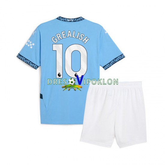Manchester City Jack Grealish 10 Dres Domaći 2024-2025 Kratkih Rukava ,Dječji Komplet
