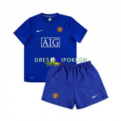 Manchester United Retro Dres Gostujući 2008 Kratkih Rukava ,Dječji Komplet