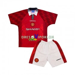 Manchester United 1996 Retro Dres Domaći Kratkih Rukava ,Dječji Komplet