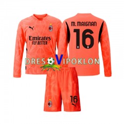 AC Milan Golmanski Mike Maignan 16 Dres Četvrti 2024-2025 Dugim Rukavima ,Dječji Komplet