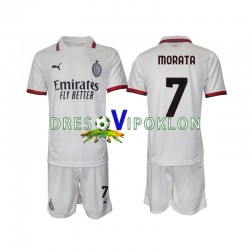 AC Milan Morata 7 Dres Gostujući 2024-2025 Kratkih Rukava ,Dječji Komplet