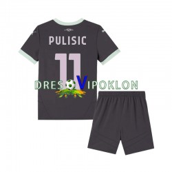 AC Milan Pulisic 11 Dres Treći 2024-2025 Kratkih Rukava ,Dječji Komplet