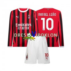 AC Milan Rafael Leao 10 Dres Domaći 2024-2025 Dugim Rukavima ,Dječji Komplet