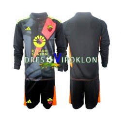 Roma Golmanski Dres Domaći 2024-2025 Dugim Rukavima ,Dječji Komplet