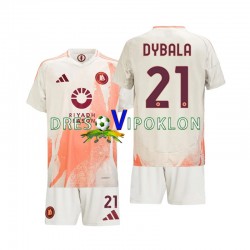 Roma Paulo Dybala 21 Dres Gostujući 2024-2025 Kratkih Rukava ,Dječji Komplet