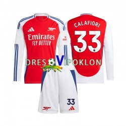 Arsenal Riccardo Calafiori 33 Dres Domaći 2024-2025 Dugim Rukavima ,Dječji Komplet