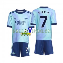 Arsenal Saka 7 Dres Treći 2024-2025 Kratkih Rukava ,Dječji Komplet