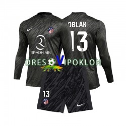 Atlético Madrid Golmanski Jan Oblak 13 Dres Domaći 2024-2025 Dugim Rukavima ,Dječji Komplet