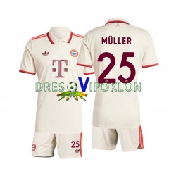 FC Bayern München Muller 25 Dres Treći 2024-2025 Kratkih Rukava ,Dječji Komplet