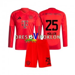 FC Bayern München Thomas Muller 25 Dres Domaći 2024-2025 Dugim Rukavima ,Dječji Komplet