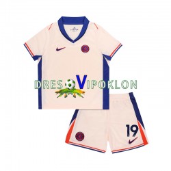 Chelsea Jadon Sancho 19 Dres Gostujući 2024-2025 Kratkih Rukava ,Dječji Komplet