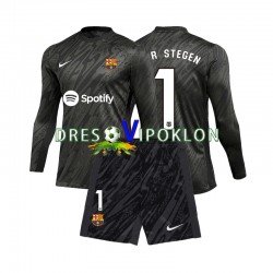 FC Barcelona Golmanski Ter Stegen 1 Dres Treći 2024-2025 Dugim Rukavima ,Dječji Komplet