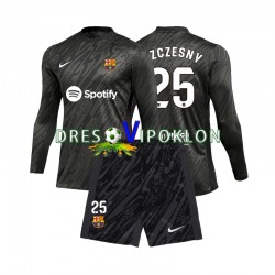 FC Barcelona Golmanski Wojciech Szczesny 25 Dres Gostujući 2024-2025 Dugim Rukavima ,Dječji Komplet
