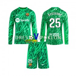 FC Barcelona Golmanski Wojciech Szczesny 25 Dres Domaći 2024-2025 Dugim Rukavima ,Dječji Komplet