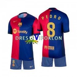 FC Barcelona Pedro 8 Dres Domaći 2024-2025 Kratkih Rukava ,Dječji Komplet