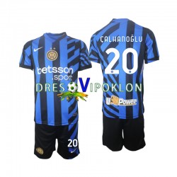 Inter Milan Hakan Calhanoglu 20 Dres Domaći 2024-2025 Kratkih Rukava ,Dječji Komplet