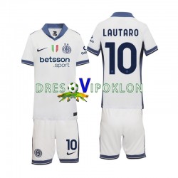 Inter Milan Lautaro 10 Dres Gostujući 2024-2025 Kratkih Rukava ,Dječji Komplet