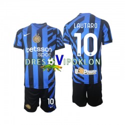Inter Milan Lautaro 10 Dres Domaći 2024-2025 Kratkih Rukava ,Dječji Komplet