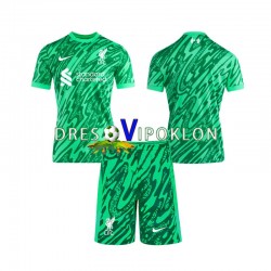 Liverpool Golmanski Dres Gostujući 2024-2025 Kratkih Rukava ,Dječji Komplet