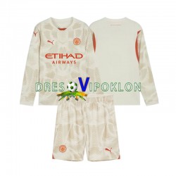 Manchester City Golmanski Dres Treći 2024-2025 Dugim Rukavima ,Dječji Komplet