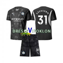 Manchester City Golmanski Ederson Moraes 31 Dres Četvrti 2024-2025 Kratkih Rukava ,Dječji Komplet