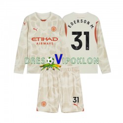 Manchester City Golmanski Ederson Moraes 31 Dres Treći 2024-2025 Dugim Rukavima ,Dječji Komplet