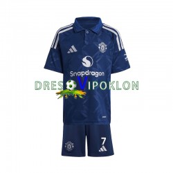 Manchester United Cristiano Ronaldo 7 Dres Gostujući 2024-2025 Kratkih Rukava ,Dječji Komplet