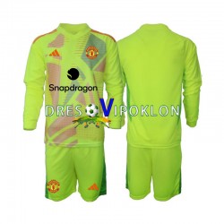 Manchester United Golmanski Dres Gostujući 2024-2025 Dugim Rukavima ,Dječji Komplet