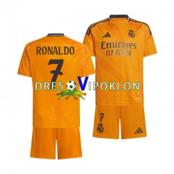 Real Madrid Cristiano Ronaldo 7 Dres Gostujući 2024-2025 Kratkih Rukava ,Dječji Komplet