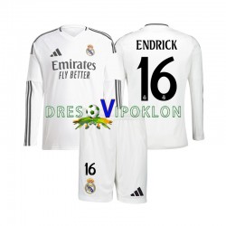 Real Madrid Endrick 16 Dres Domaći 2024-2025 Dugim Rukavima ,Dječji Komplet