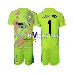 Real Madrid Golmanski COURTOIS 1 Dres Četvrti 2024-2025 Kratkih Rukava ,Dječji Komplet