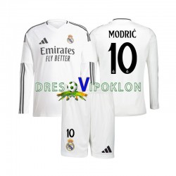 Real Madrid Modrić Luka 10 Dres Domaći 2024-2025 Dugim Rukavima ,Dječji Komplet