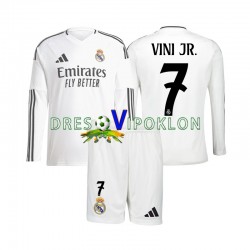 Real Madrid Vinicius Junior 7 Dres Domaći 2024-2025 Dugim Rukavima ,Dječji Komplet