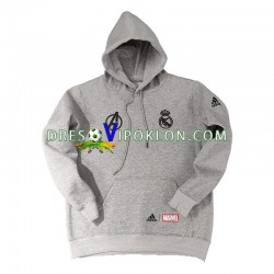 Real Madrid Sivo Pulover Hoodie 2022-2023 ,Muški