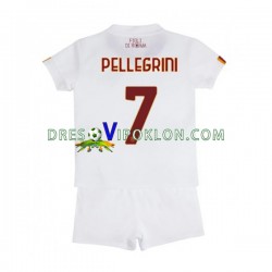 Roma Lorenzo Pellegrini 7 Dres Gostujući 2022-2023 Kratkih Rukava ,Dječji Komplet