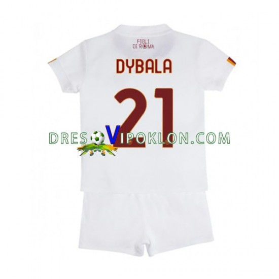 Roma Paulo Dybala 21 Dres Gostujući 2022-2023 Kratkih Rukava ,Dječji Komplet