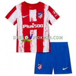 Atlético Madrid Dres Domaći 2021-2022 Kratkih Rukava ,Dječji Komplet