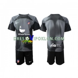 Atlético Madrid Golmanski Dres Gostujući 2022-2023 Kratkih Rukava ,Dječji Komplet