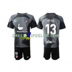 Atlético Madrid Golmanski Jan Oblak 13 Dres Gostujući 2022-2023 Kratkih Rukava ,Dječji Komplet