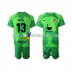 Atlético Madrid Golmanski Jan Oblak 13 Dres Domaći 2022-2023 Kratkih Rukava ,Dječji Komplet