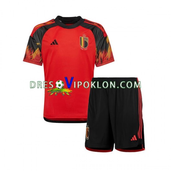 Belgija Dres Domaći World Cup 2022 Kratkih Rukava ,Dječji Komplet