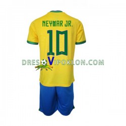 Brazil Neymar JR 10 Dres Domaći World Cup 2022 Kratkih Rukava ,Dječji Komplet