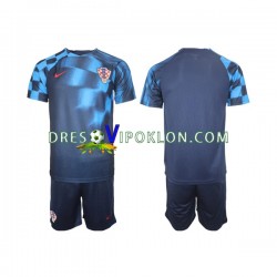 Hrvatska Dres Gostujući World Cup 2022 Kratkih Rukava ,Dječji Komplet